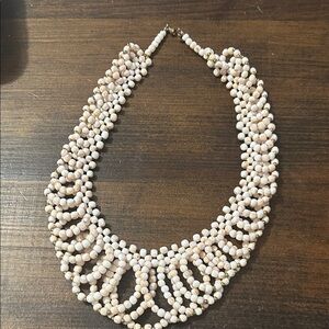 Elegant Cream Beaded Necklace Ruth Bader Ginsburg (RBG) look